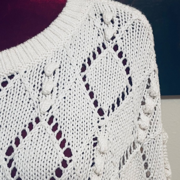 Plus Size Pointelle Snowflake Sweater - Picture 2 of 8